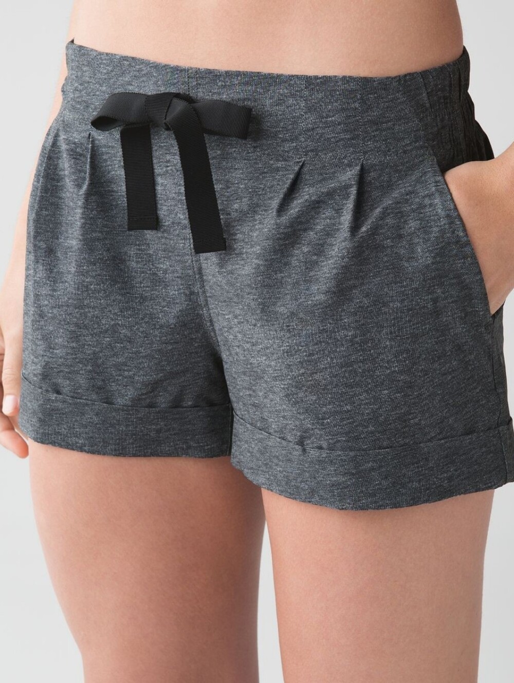 Lululemon Spring Break Away Short II Heathered Texture Printed Grey Deep Coal 8